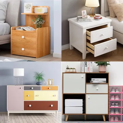 Produktbild von Weiße Möbelknöpfe - modern vintage - 10 Stück