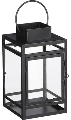 Productafbeelding van Mica Decorations Storm Lantaarn - L14 x B13 x H23 cm - Zwart