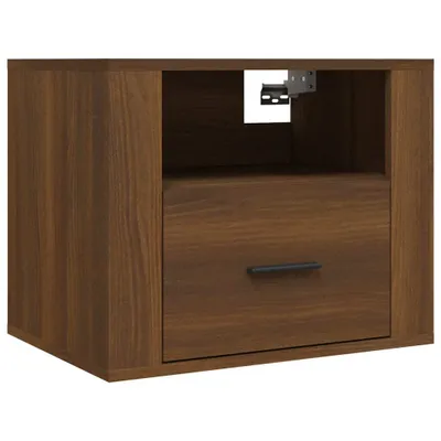 Produktbild von Wand-Nachttisch Braun Eichen-Optik 50x36x40 cm