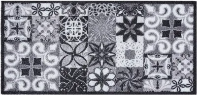 Produktbild von Eingangsmatte Teppichmatte Küchenmatte Küchenteppich Läufer Teppich Fußmatte Küchenvorleger Matte Wohnraummatte, Größe:40x80 cm, Motiv:portugese tiles