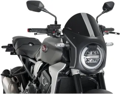 Immagine prodotto di Cupolino PUIG semicarenato nero omologato ABE per Honda