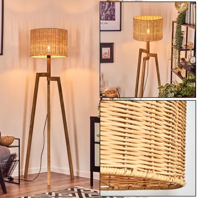Produktbild von Dello Stehlampe aus Holz/Metall/Bambus in Natur/Schwarz