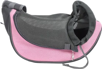 Produktbild von Haustierhundschlinge ein verstellbarer Gürtel atmungsable Mesh Handfreier Welpenbeutel für Katzen im Freien täglich rosa l