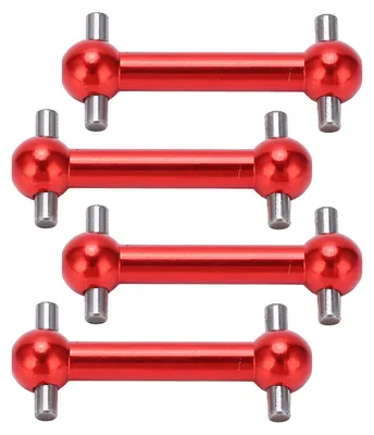 4er-Set Alu-Hunde-Knochen-Antriebswellen für TT01 TT02 RC Auto (rot)