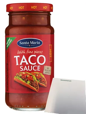 Produktbild von Santa Maria Taco Sauce scharf (220g Glas) + usy Block