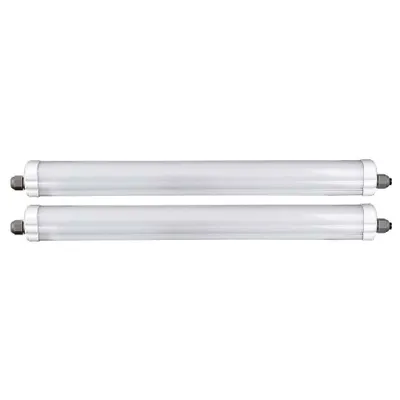 Produktbild von 2er Set LED Wannenleuchte, 2160 Lumen, neutralweiß, L 60 cm