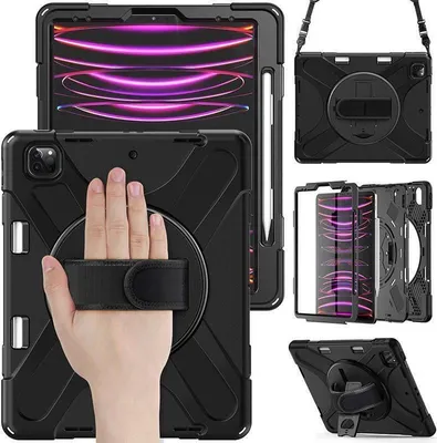 Image de eSTUFF CHICAGO Etui Full Body Defender pour iPad Pro 12.9 2022/2021/2020/2018 Noir (ES683251-BULK)