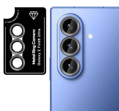 Produktbild von Kamera Schutzglas Linsenschutz für Samsung Galaxy Z Fold8 Ultra 9H Glas Schwarz