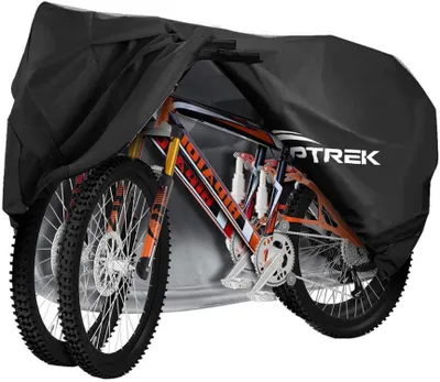 Produktbild von Toptrek Fahrradabdeckung für 2 Fahrräder Wasserdicht Oxford 210T 210x110x95cm