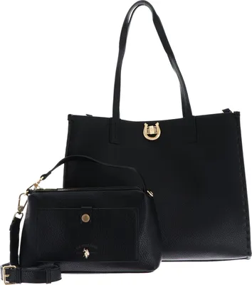Image de U.S. POLO ASSN. sac shopper sac à épaule Middleton Large Shopping Bag With Extra Bag Black noir