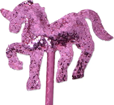 Produktbild von 6 Stück TE-Trend Einhornstift Stift Pen Kugelschreiber Einhorn Unicorn Topper Glitzer Glitter Pink Grau Rosa Sortiert
