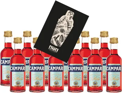 Produktbild von Campari Bitter Miniatur 12x 50ml (25% vol) Campari Milano Mini- [Enthält Sulfite]