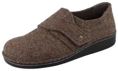 Immagine prodotto di FINN COMFORT: Ciabatte da casa da uomo, modello Filzmoos, color marrone, in feltro di lana. Taglia: 45