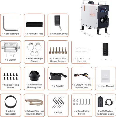 Image de Chauffage diesel, télécommande, alarme CO, 2KW