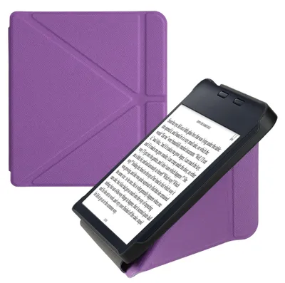 Produktbild von kwmobile Schutzhülle für Kobo Libra 2 Hülle - Kunstleder Case - eReader Klapphülle mit Auto Sleep Funktion - Cover mit Ständer - Violett