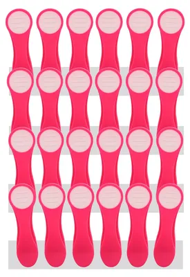 Produktbild von trendfinding 24 Wäscheklammern mit Edelstahlfedern und Softgrip Pink-Dunkelgrau