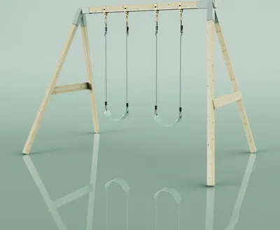 Produktbild von OutdoorToys Schaukel Nachtfalter aus Holz in Grün Mintgrün