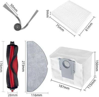 Productafbeelding van Accessoires voor Stone-stofzuigers, inclusief hoofdborstel en zijborstel, filters, doek en stofzakken
