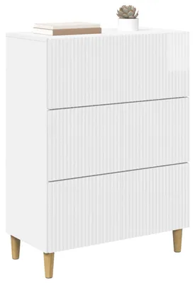 Image de Commode vidaXL, blanc brillant, 66 x 34,5 x 90 cm