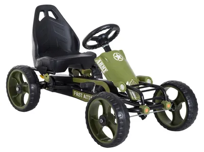Imagen del producto de Karts para niños - Mini coche de carreras | Color: Verde | Dimensiones: 54 x 105 x 61 cm
