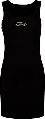 Produktbild von Guess Jeans Slim Rib Embro ärmelloses Kleid Schwarz S Damen Schwarz S