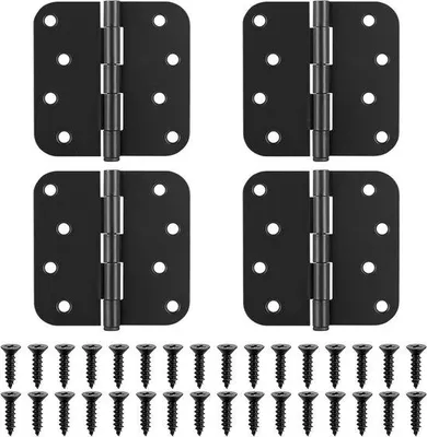 Immagine prodotto di Set di cerniere Premium per porte pesanti, nero, per porte esterne e interne, con viti