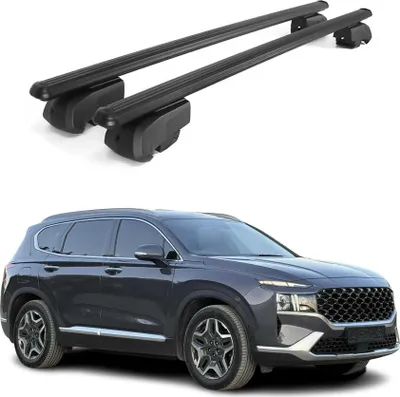 Obrázek produktu pro Příčníky střešní nosiče pro Hyundai Santa Fe 2019-2021 hliník černý ABE