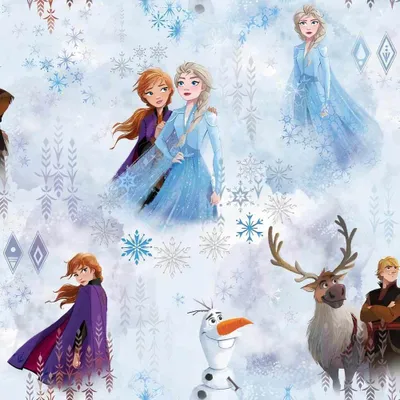 Produktbild von Kinder Tapete Disney Frozen blau