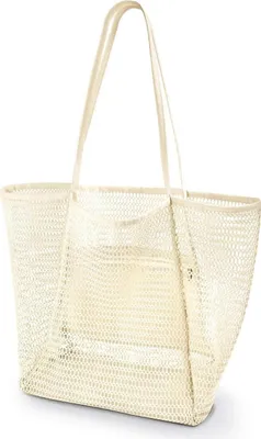 Image de Grand sac de plage Femme XL Famille Sac en filet avec fermeture éclair