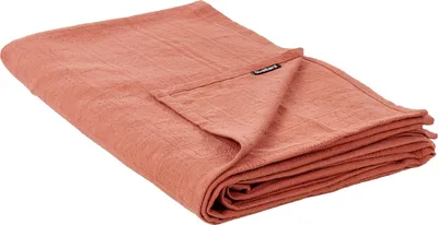 Zdjęcie produktu dla BELIANI Narzuta na łóżko czerwona bawełna 200 x 220 cm wyszywany wzór dekoracyjna ozdobna sypialnia