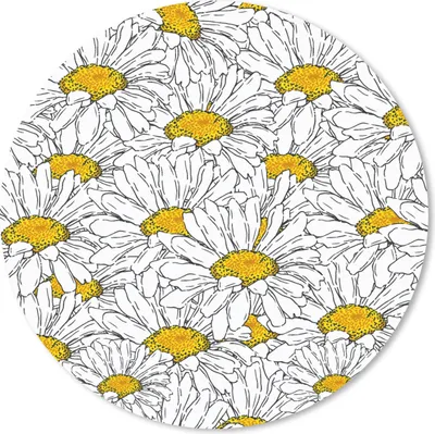 Produktbild von MuchoWow® Mauspad Mousepad Blumen - Weiß - Frühling 40x40 cm - Mousepads - Maus Mat - Pad - Mausunterlage - Schreibtisch Accessoires