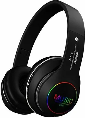 Immagine prodotto di Cuffie senza fili Bluetooth 5.0 Cuffie pieghevoli Auricolari Cancellazione del rumore Cuffie sportive nero