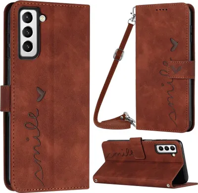 Produktbild von Samsung Galaxy S23 Hülle - Coverup Smile Klapphülle - Braun