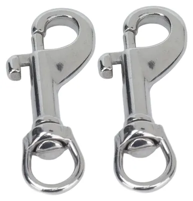 Karabinerhaken Edelstahl 316, 65 mm, 2 Stück, einseitig
