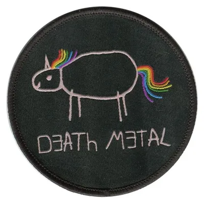 Produktbild von Death Metal Patch  Einhorn schwarz Standard