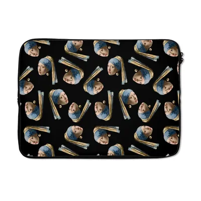 Produktbild von MuchoWow® Laptop Hülle 13 Zoll Mädchen mit Perlenohrring - Muster - Vermeer Laptoptasche - Laptophülle - Sleeve - Rundumschutz