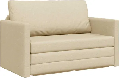 Obrázok produktu pre vidaXL Rozkladacia pohovka 110 cm Krémová látka