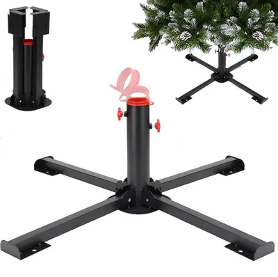 Produktbild von Weihnachtsbaumständer Faltbar - Metall - Für Weihnachtsbaumstamm Ø 25–36 mm - Weihnachtsbaumfuß - Ersatzständer für künstliche Weihnachtsbäume
