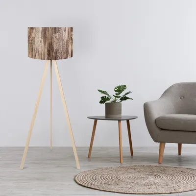Produktbild von Opviq, AYD- AYDAXL, Beige,Braun, Stehlampen, 38 x 140 cm, 70% MDF / 30% PVC -Stoff