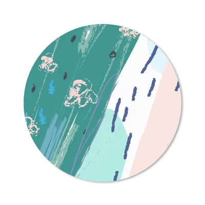 Produktbild von MuchoWow® Mauspad Mousepad Sommer - Abstrakt - Blau 20x20 cm - Mousepads - Maus Mat - Pad - Mausunterlage - Schreibtischmatte