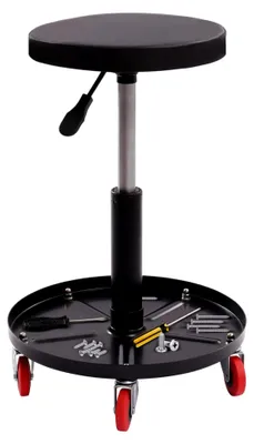 Produktbild von Höhenverstellbarer Werkstatthocker mit Rollen 44-56 cm