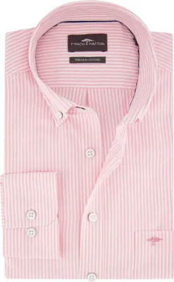 Produktbild von Fynch Hatton Premium Oxford Hemd rosa gestreift Baumwolle