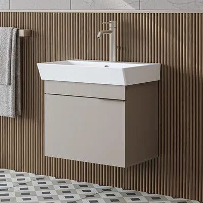 Image de Ensemble de meubles de salle de bains Roomart LYCIA-60, 2 pièces, 59 cm de large, beige