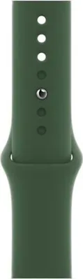 A close-up view of a green watch band.