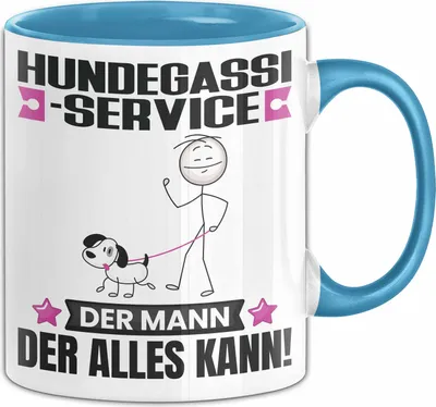 Produktbild von Hundegassi-Service Tasse Geschenk für Hundegassi-Service Der Mann Der Alles Kann Geschenkidee zum Geburtstag (Blau)