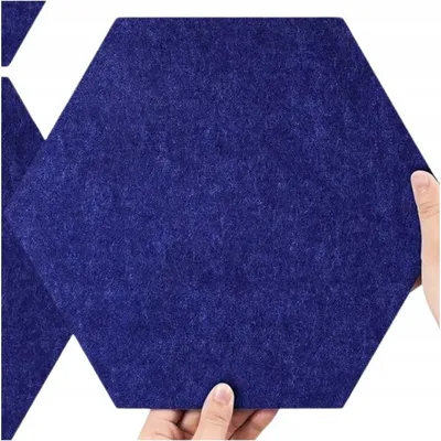 Obrázek produktu pro Akustický panel hexagon samolepicí modrý z PET plsti