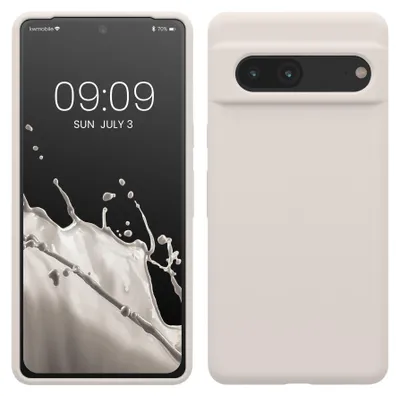 Produktbild von kwmobile Handyhülle für Google Pixel 7 Hülle, für Pixel 7 Case - Hülle Silikon - kabelloses Laden - Weiß matt