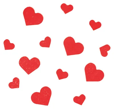 Konfetti mit roten Herzen, 50 Stück, Papier, für Valentinstag