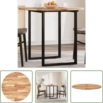 Produktbild von The Living Store Tischplatte Rund Ø90x2 cm Massivholz Akazie