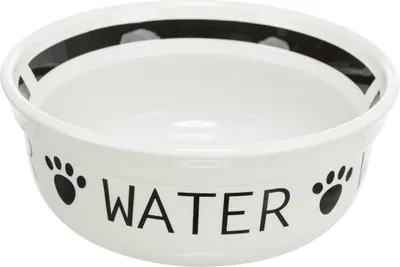 Produktbild von Trixie Keramiknapf "Water" weiß/schwarz